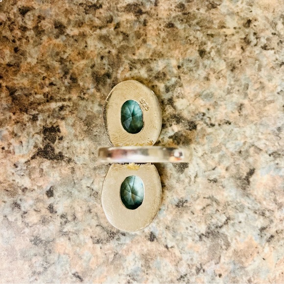 New ⭐️.925 Sterling Silver Aqua Stone Ring - Picture 6 of 6